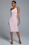 Janan One Shoulder Midi Bandage Dress - Pink