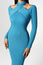 Liam Halter Neck Sweater Dress - Blue