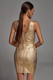 Myrna Golden Bandage Dress