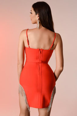 Dorte Rhinestone Mini Bandage Dress