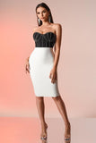 Enya Diamante Mini Bandage Dress