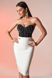 Enya Diamante Mini Bandage Dress