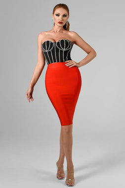 Enya Diamante Mini Bandage Set - Red