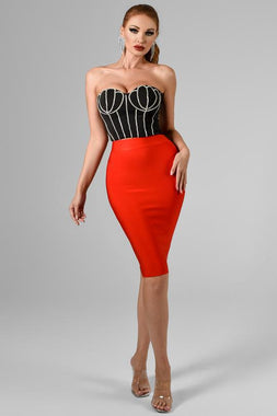 Enya Diamante Mini Bandage Set - Red