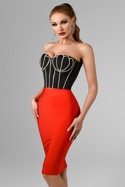 Enya Diamante Mini Bandage Set - Red