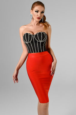 Enya Diamante Mini Bandage Set - Red