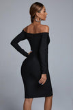 Hannah Black Bandage Mini Dress