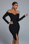 Hannah Black Bandage Mini Dress