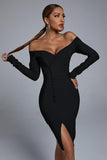 Hannah Black Bandage Mini Dress