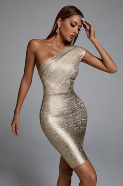 Lika Metallic Mini Bandage Dress