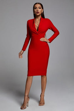 Persephone Bandage Dress - Red
