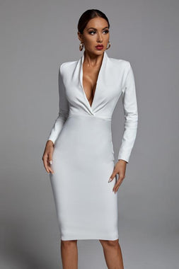 Persephone Bandage Dress - White