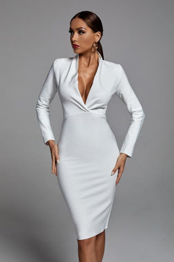 Persephone Bandage Dress - White
