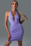 Rinaka Halter Mini Bandage Dress