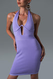 Rinaka Halter Mini Bandage Dress