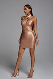 Saelna Golden Bandage Dress