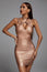 Saelna Golden Bandage Dress