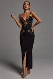 Sakina Metal Embellishment Maxi Dress