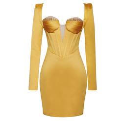 Yashica Yellow Mini Dress