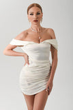 Suzanne Off-Shoulder Mini Dress - White