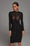 Winry Long Sleeve Mesh Bandage Dress - Black