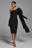 Abbey Black One Shoulder Bandage Dress