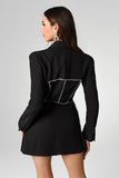 Aoife Diamante Black Blazer Dress