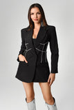 Aoife Diamante Black Blazer Dress