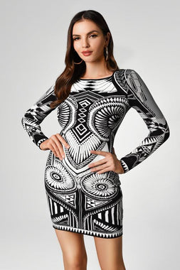 Sabriya Printed Bandage Dress