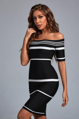 Hanny Crystal Bandage Dress - Blue