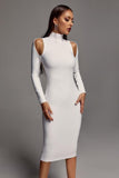 Quincy Cut Out Backless Bandage Dress - White