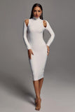 Quincy Cut Out Backless Bandage Dress - White