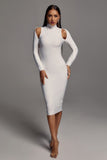 Quincy Cut Out Backless Bandage Dress - White