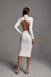 Quincy Cut Out Backless Bandage Dress - White