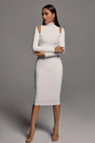 Quincy Cut Out Backless Bandage Dress - White